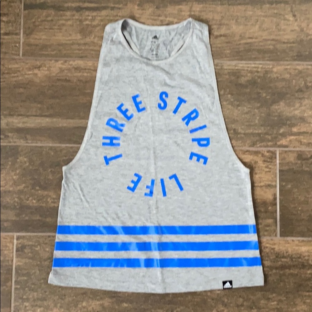 Adidas Three Stripe Life Muscle Tank - M